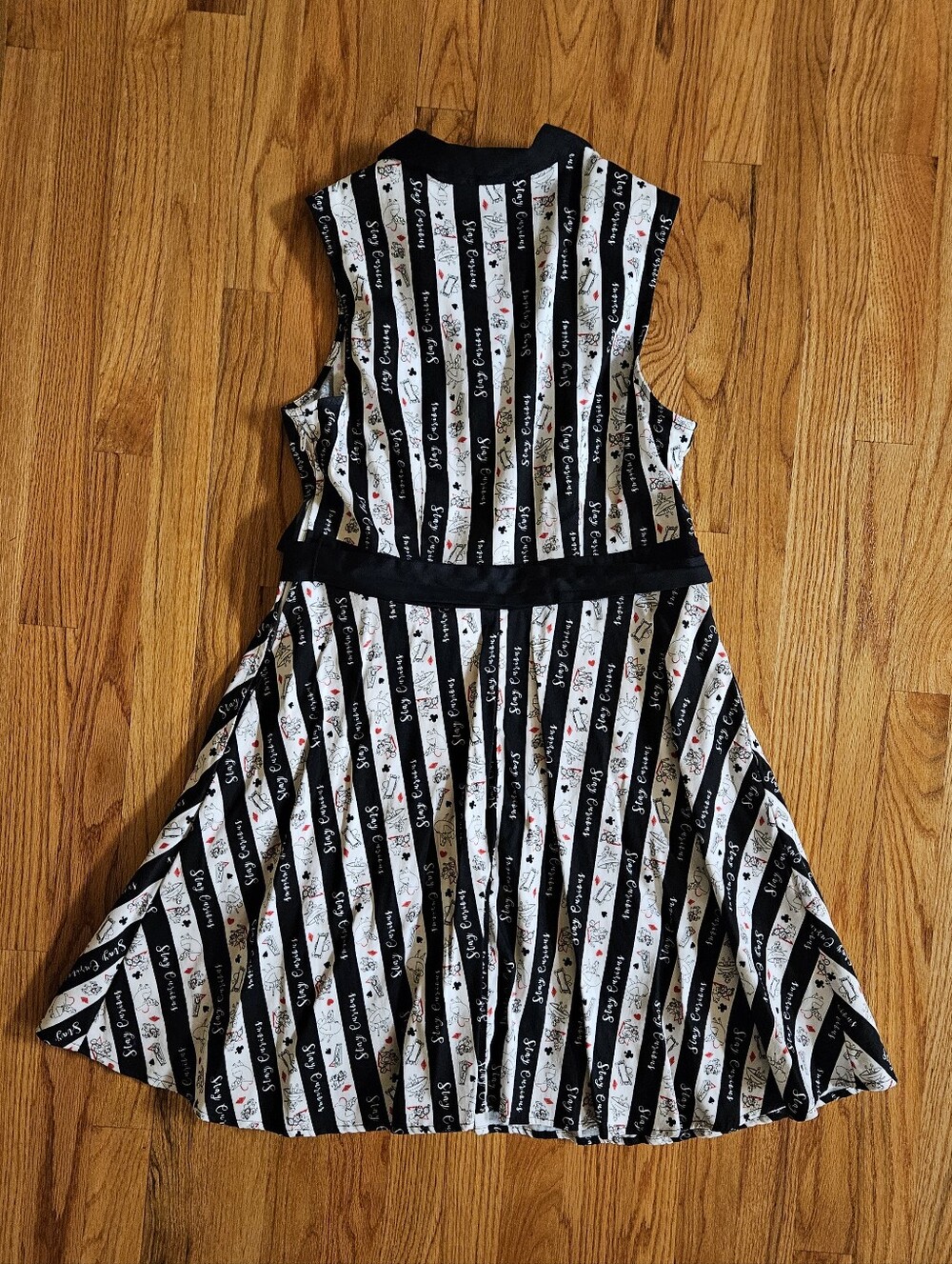 Her Universe Disney Alice In Wonderland Striped Fit & Flare Dress - Picture 2 of 4